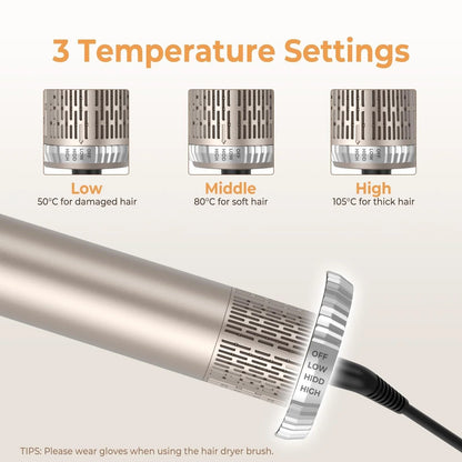 UKLISS Hair Dryer 5 in 1 Multifunctional Electric Comb Negative Ion Straight Comb Curling Iron Detachable Brush Hair Dryer