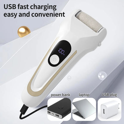 USB Powered Rechargeable Electric Foot Grinder Callus Remover Adjustable Speeds Pedicure Tool for Men & Women Personal Foot Care